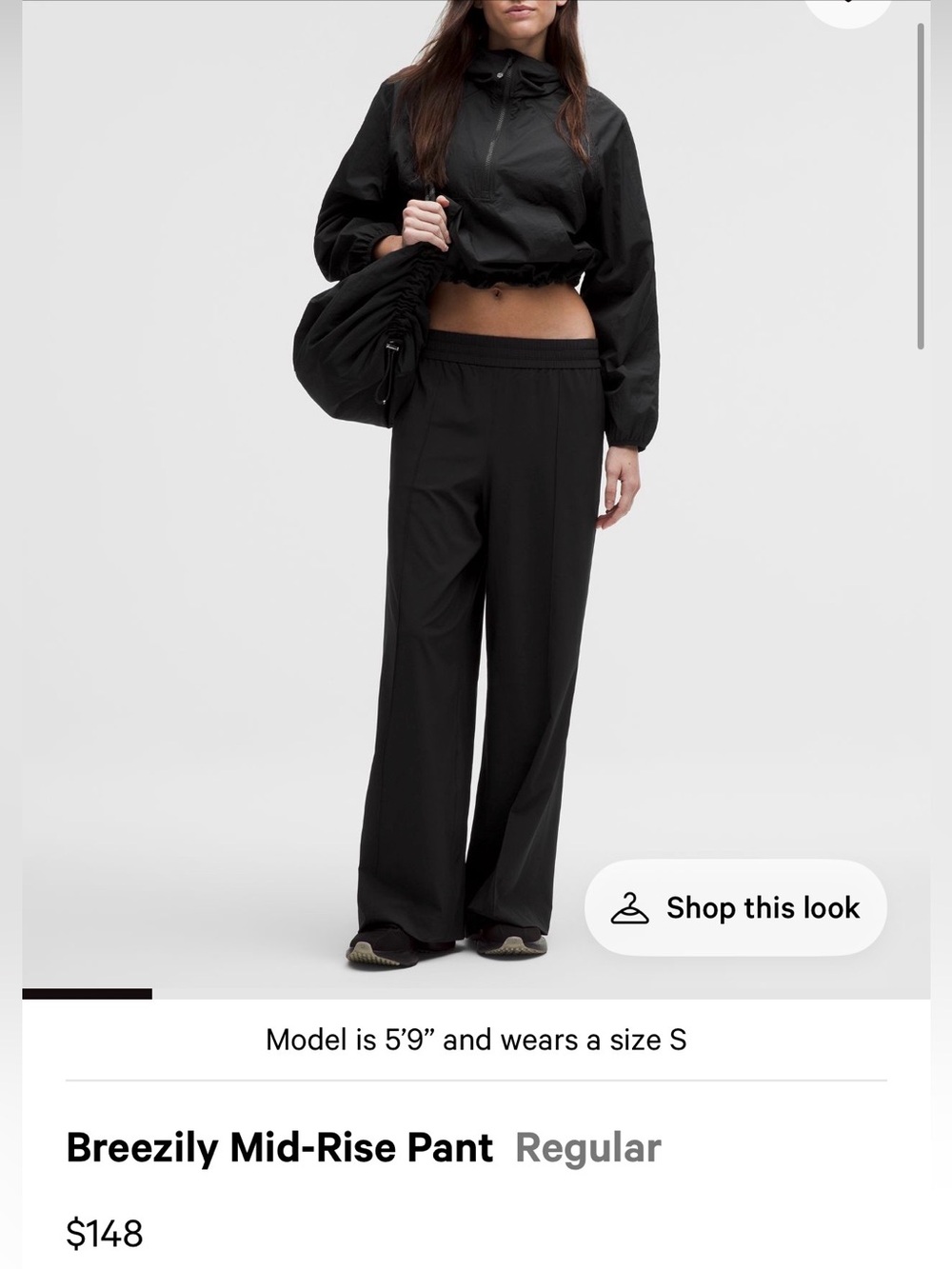 Breezily Mid-Rise Pant — Black